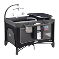Magic Fold Pack and Play with Bassinet 1 Step Set Foldable Playards Baby Playard with Changing Table Portable Playpen with Zip Door
